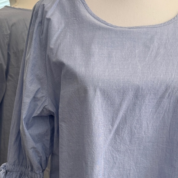 J. Crew Sky Blue Blouse with Ruffled Sleeves - Picture 2 of 12